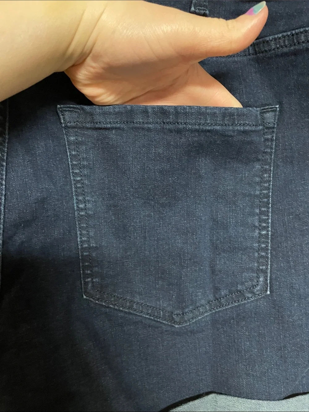 Lane Bryant size 22 Regular Dark Wash Stretchy Blue Jean Shorts with Cuffed Hem